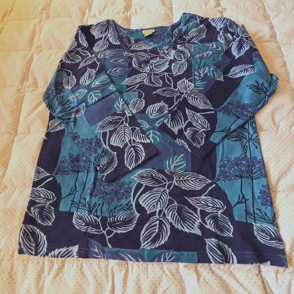 Appleseeds V-neck 3/4 sleeve Top